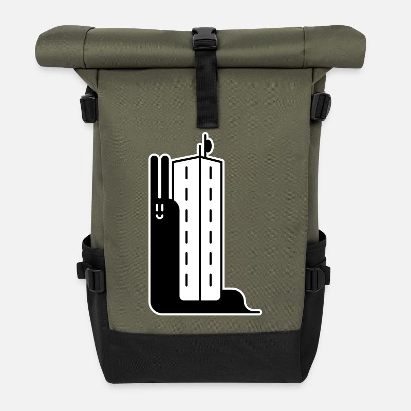 Block Snail - Roll Top Backpack - olive/black