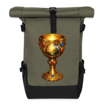 Holy Grail - Roll Top Backpack - olive/black - Front