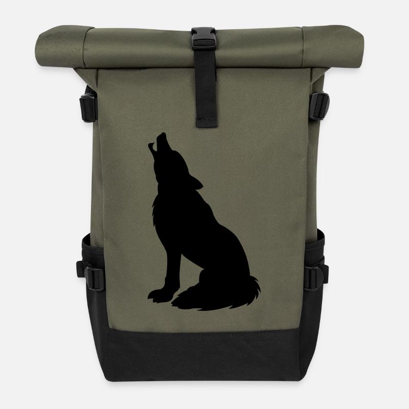 wolf_01 - Rolltop Rucksack - Olive/Schwarz