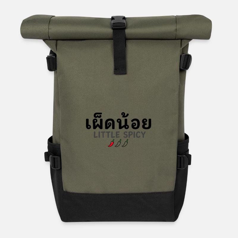 Un peu épicé - Sac à dos roll top - olive/noir