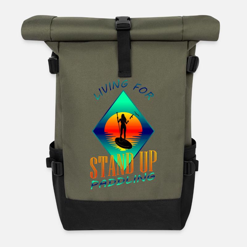 Stand Up Paddling - Rolltop Rucksack - Olive/Schwarz