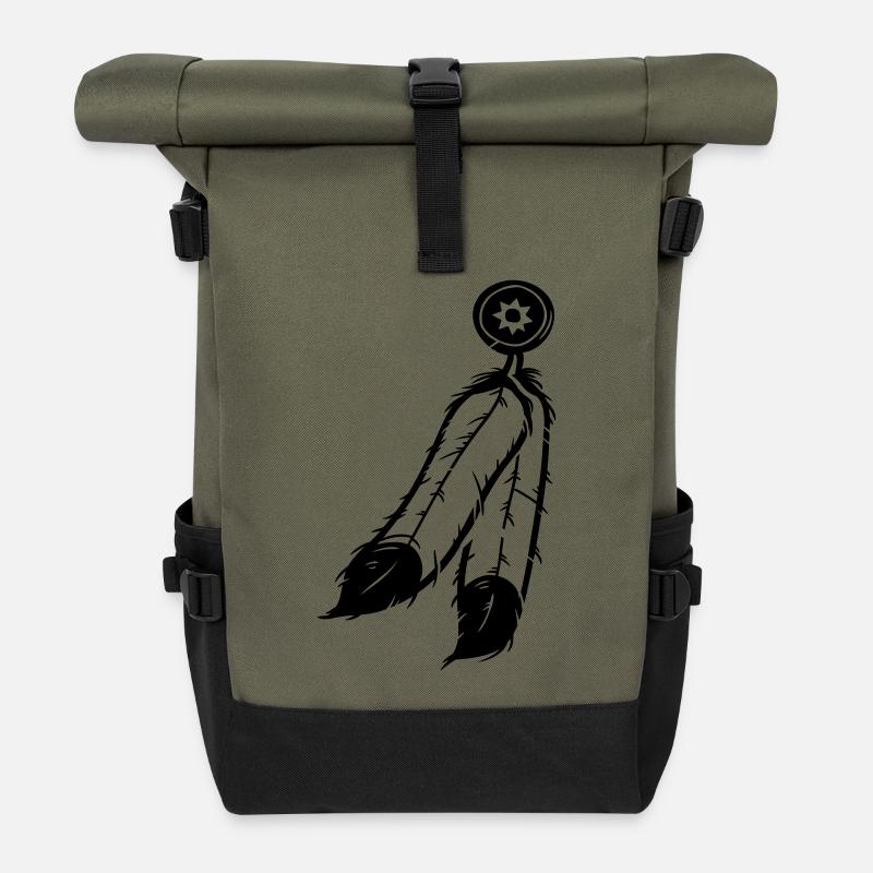 Feder Schmuck - Rolltop Rucksack - Olive/Schwarz