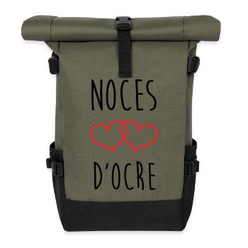 Ochre Wedding 71 Jahre Ehe - Rolltop Rucksack - Olive/Schwarz - Vorne