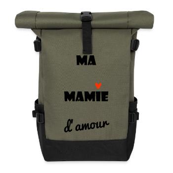 GRANNY. MAMMA. GRANDMOTHER. MOTHER'S DAY. HEART - Roll Top Backpack - olive/black - Front