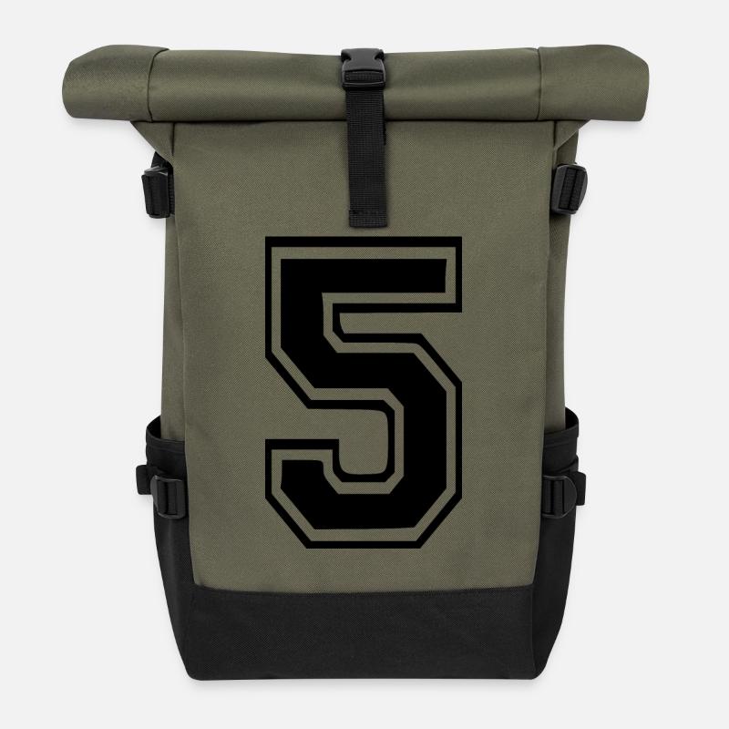 5 - Rolltop Rucksack - Olive/Schwarz