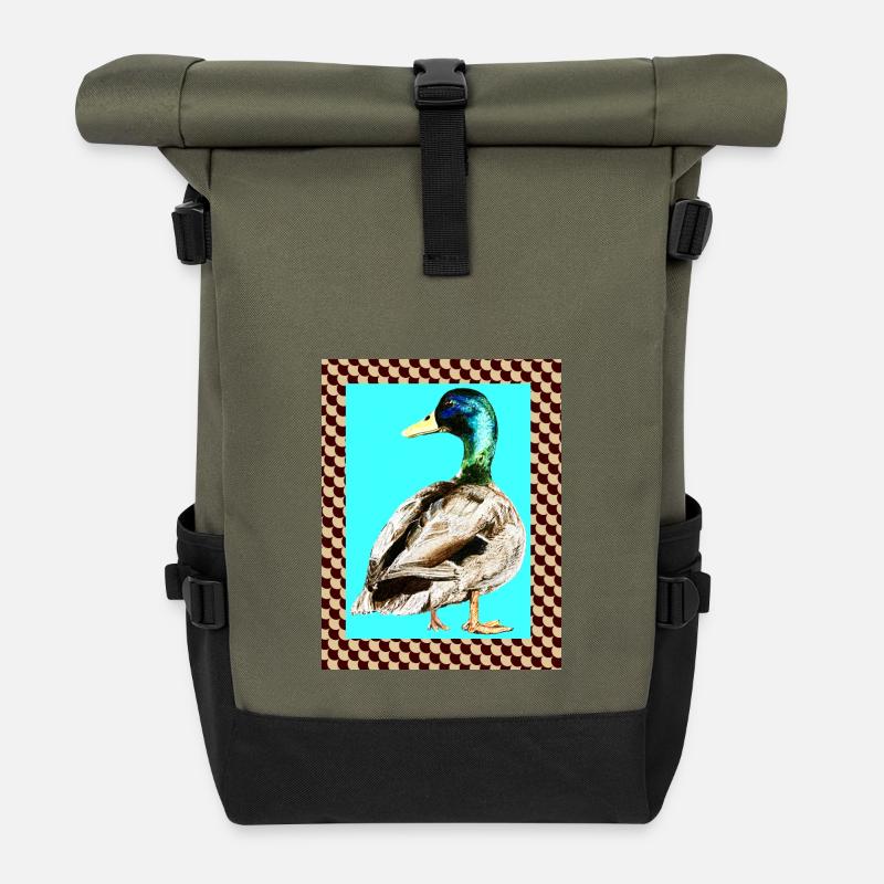 Ente fishtale - Rolltop Rucksack - Olive/Schwarz