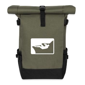 Boulderer en plein air - Sac à dos roll top - olive/noir - Devant
