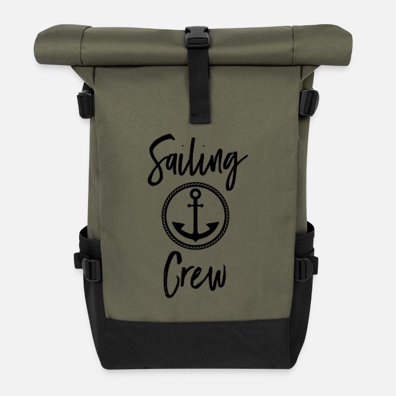 Sailing Crew - Rolltop Rucksack - Olive/Schwarz