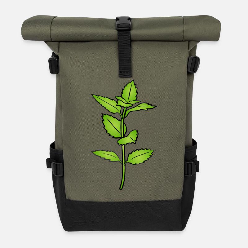 Kräuter - Rolltop Rucksack - Olive/Schwarz