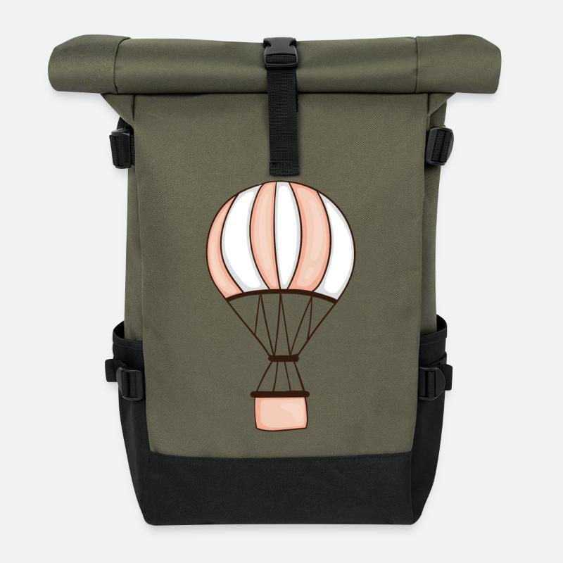 Heißluftballon - Rolltop Rucksack - Olive/Schwarz