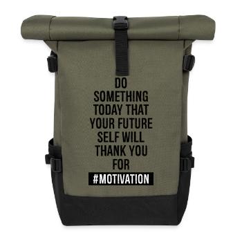 do something today that your future self will - Roll Top Backpack - olive/black - Front