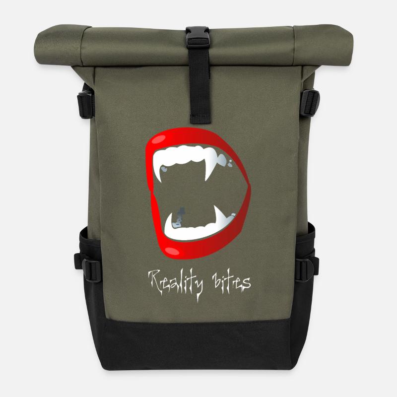 Vampire - Roll Top Backpack - olive/black