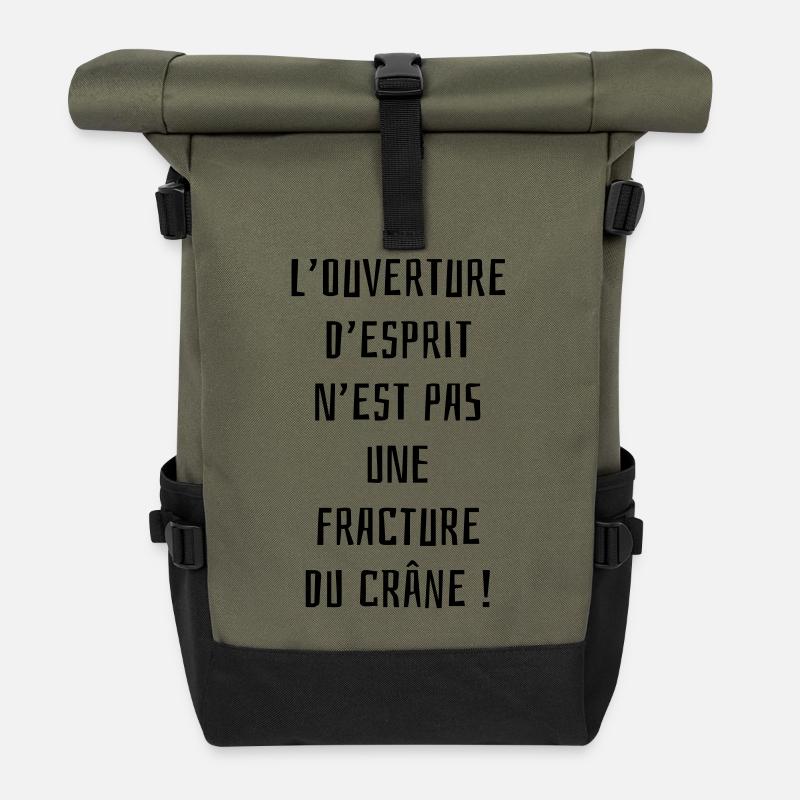 Ouvrez votre ! - Sac à dos roll top - olive/noir