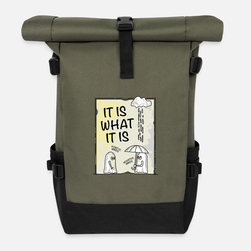 Positive Minds - Rolltop Rucksack - Olive/Schwarz