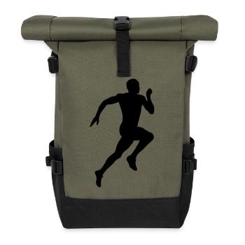 running - Rolltop Rucksack - Olive/Schwarz - Vorne