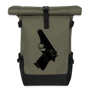 Pistol walther - Roll Top Backpack - olive/black - Front