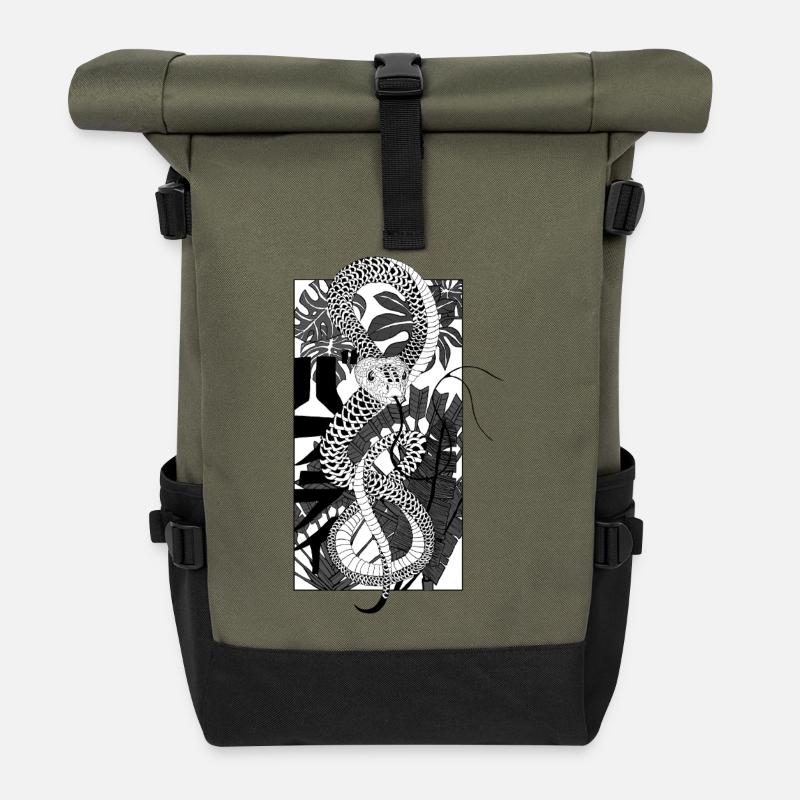 Snake 2 - Rolltop Rucksack - Olive/Schwarz