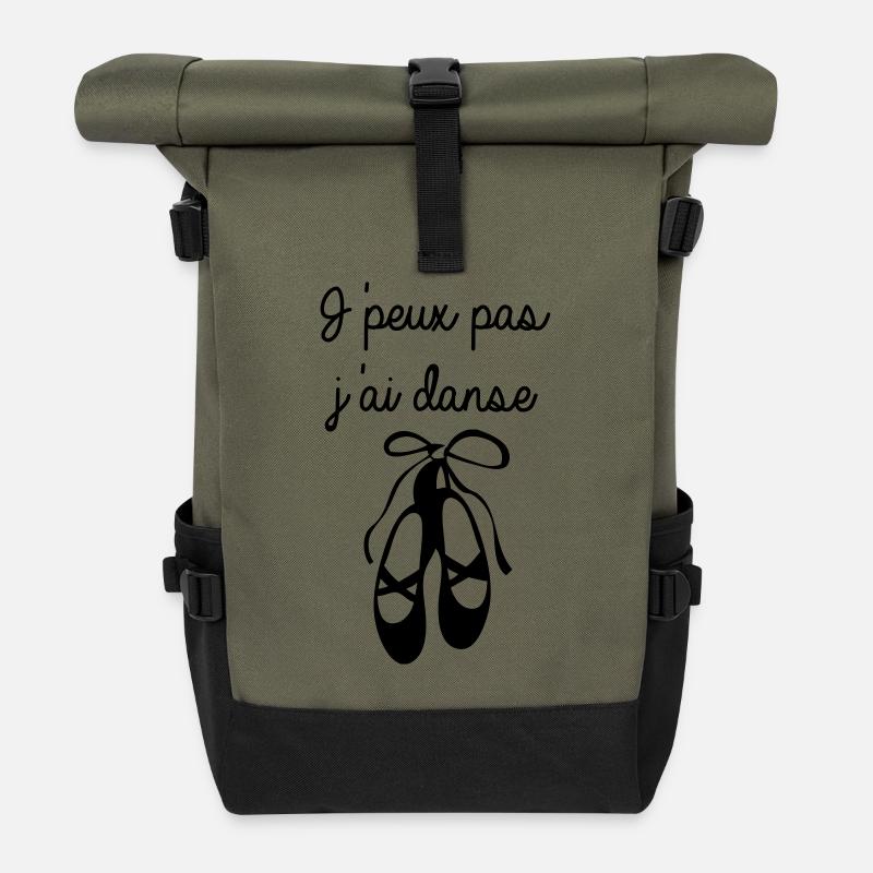 J'peux pas j'ai danse - Sac à dos roll top - olive/noir