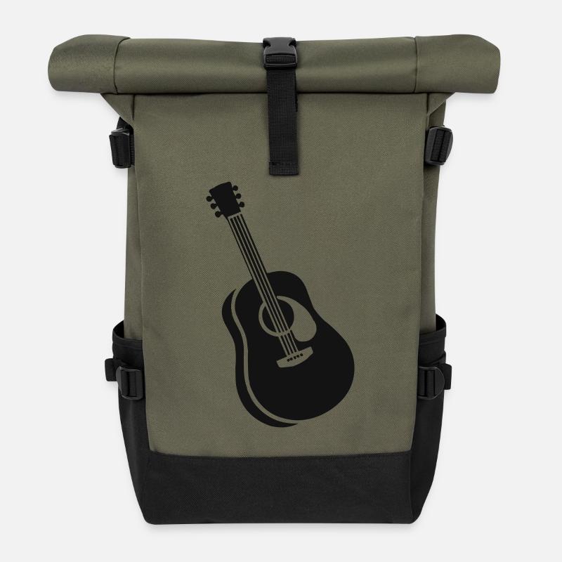 gitarre - Rolltop Rucksack - Olive/Schwarz