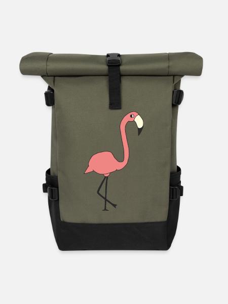 Flamingo - Roll Top Backpack - olive/black