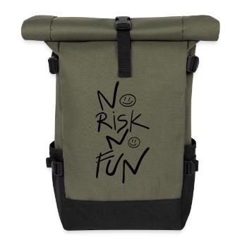 Pas de risque, pas de plaisir - Sac à dos roll top - olive/noir - Devant