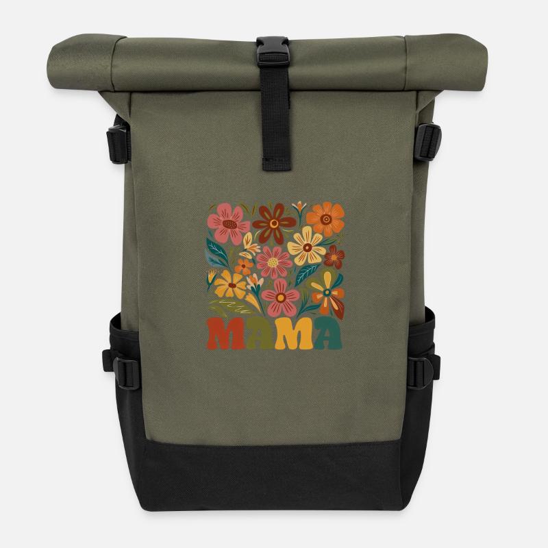 Mama - Rolltop Rucksack - Olive/Schwarz