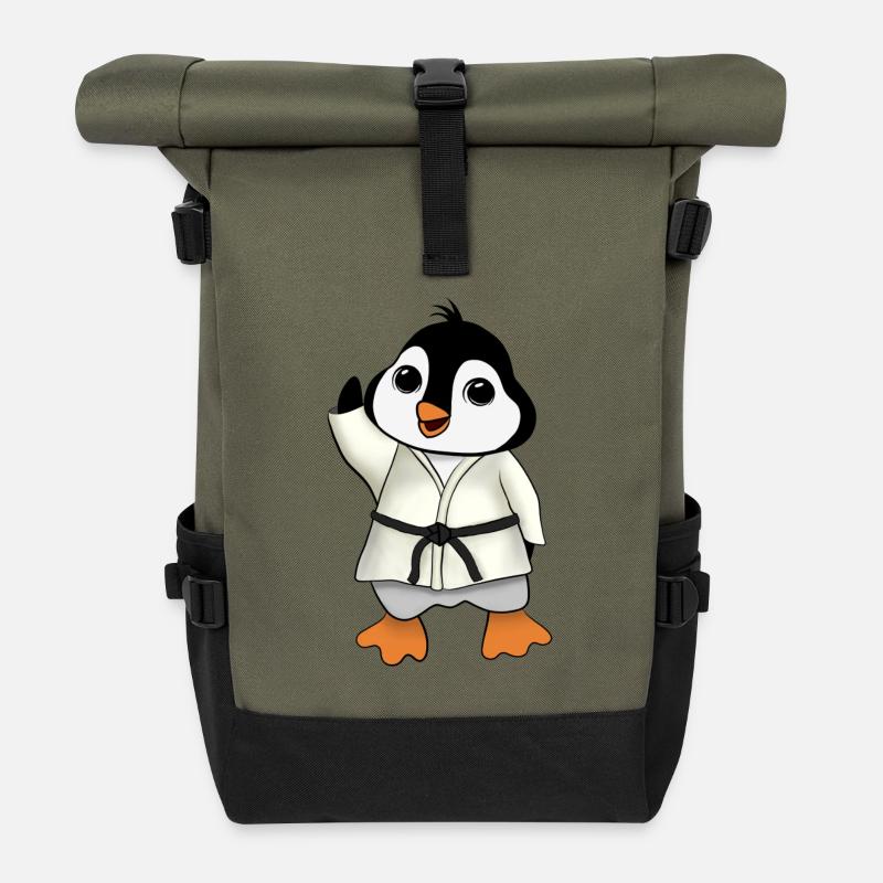MA Pinguin - Rolltop Rucksack - Olive/Schwarz