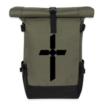 Croix christianisme - Sac à dos roll top - olive/noir - Devant