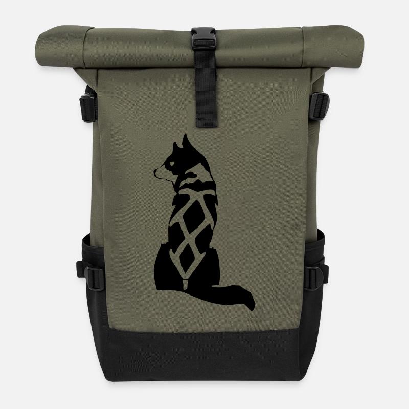 Yukon Quest - Schlittenhund (1) - Rolltop Rucksack - Olive/Schwarz