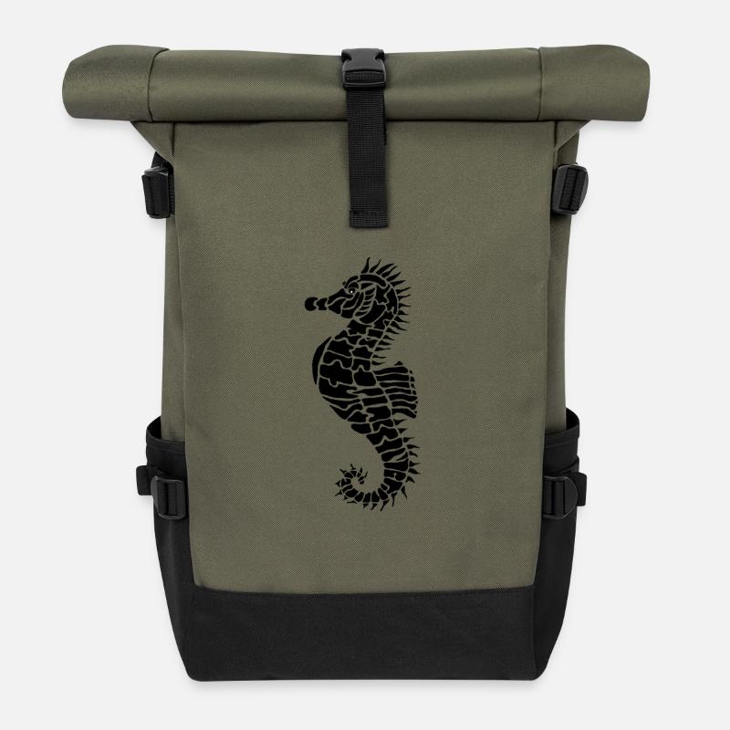 Hyppocampe - Rolltop Rucksack - Olive/Schwarz