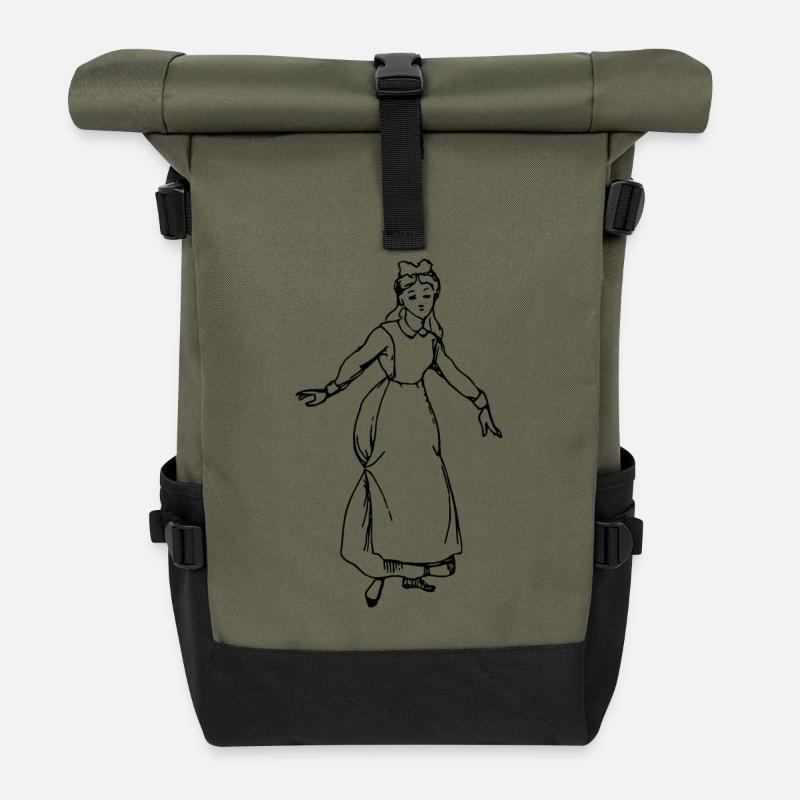 Comic character 338 - Sac à dos roll top - olive/noir