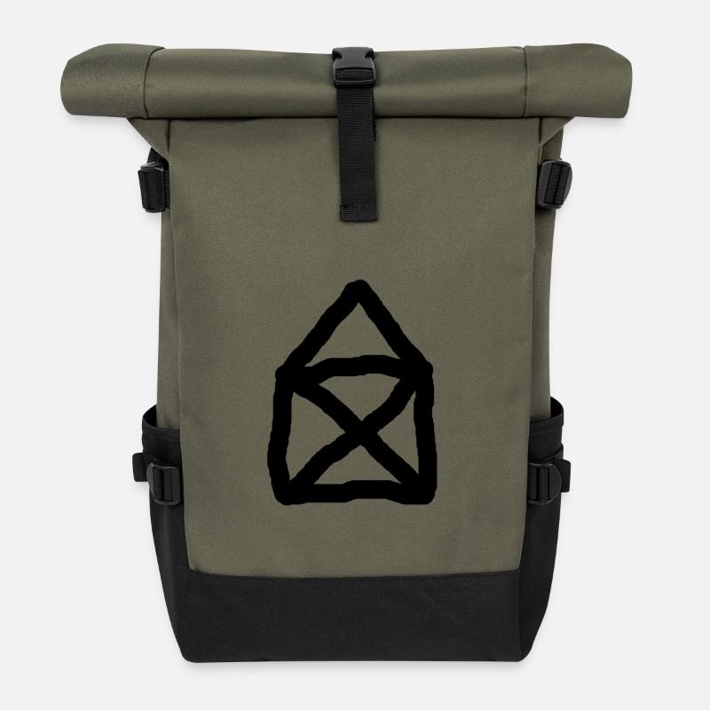 Das Haus vom Nikolaus - Rolltop Rucksack - Olive/Schwarz