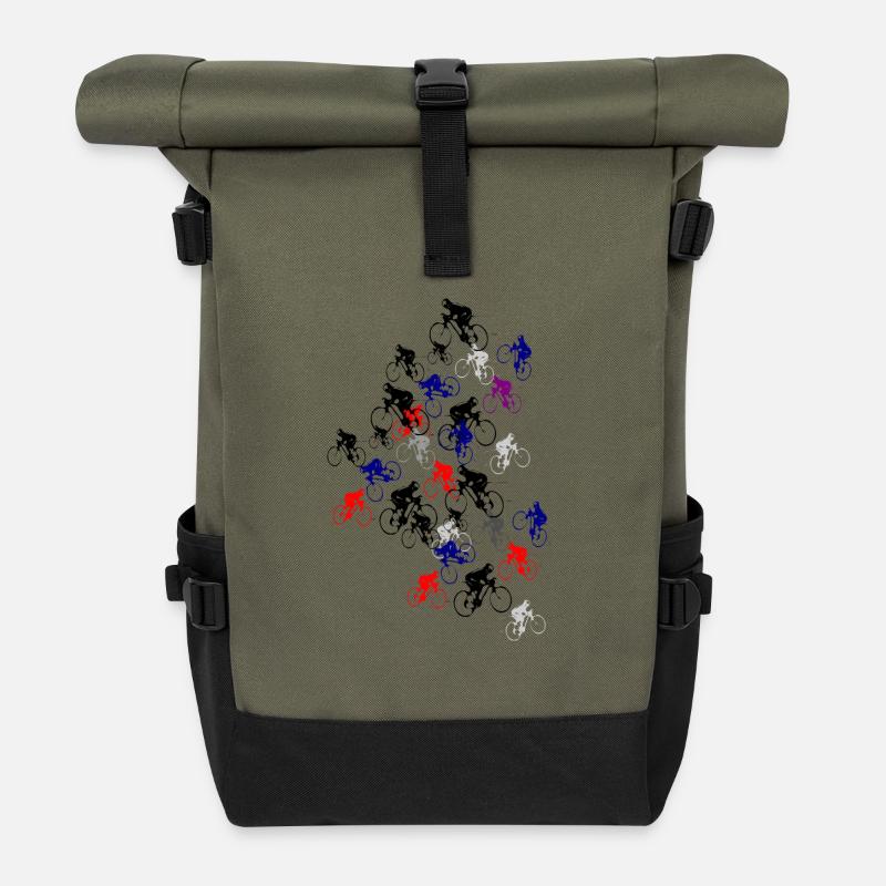 Radfahrer - Rolltop Rucksack - Olive/Schwarz
