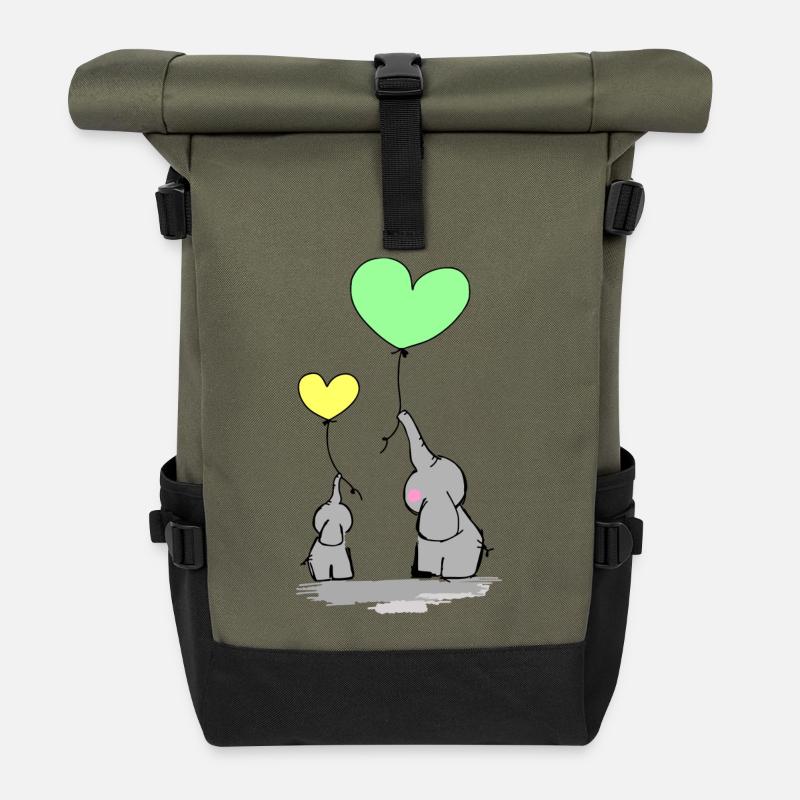 Babyele - Rolltop Rucksack - Olive/Schwarz