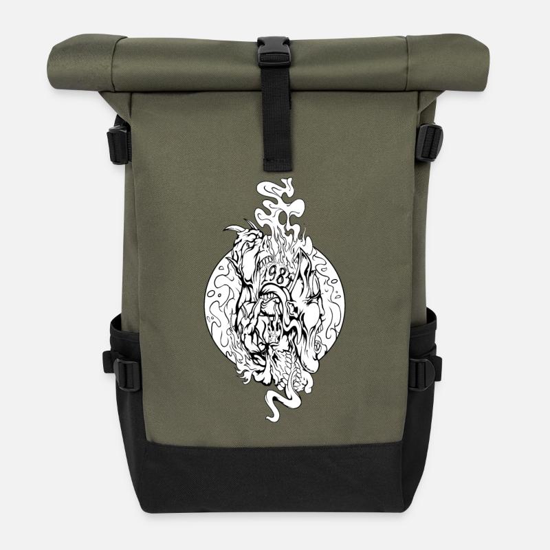 1984 - Roll Top Backpack - olive/black