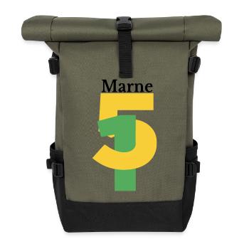 Marl - Roll Top Backpack - olive/black - Front