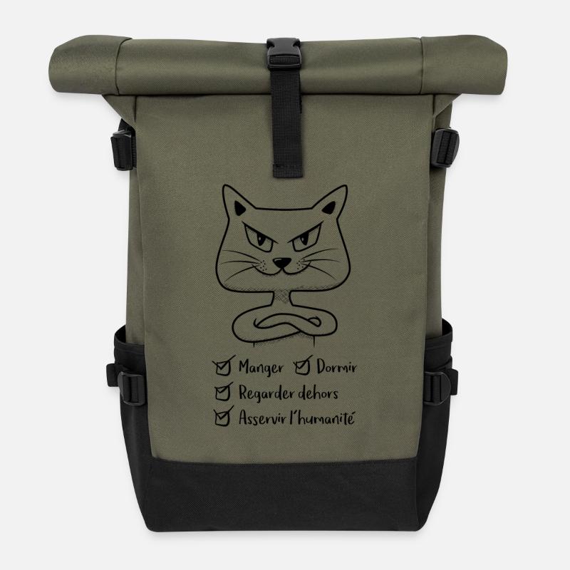 Asservir l'humanité - Sac à dos roll top - olive/noir