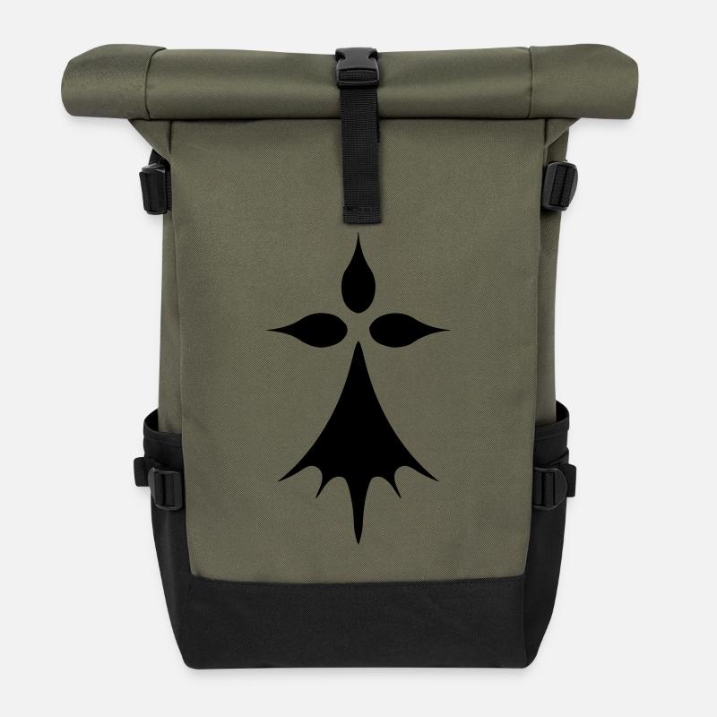 hermine - Sac à dos roll top - olive/noir