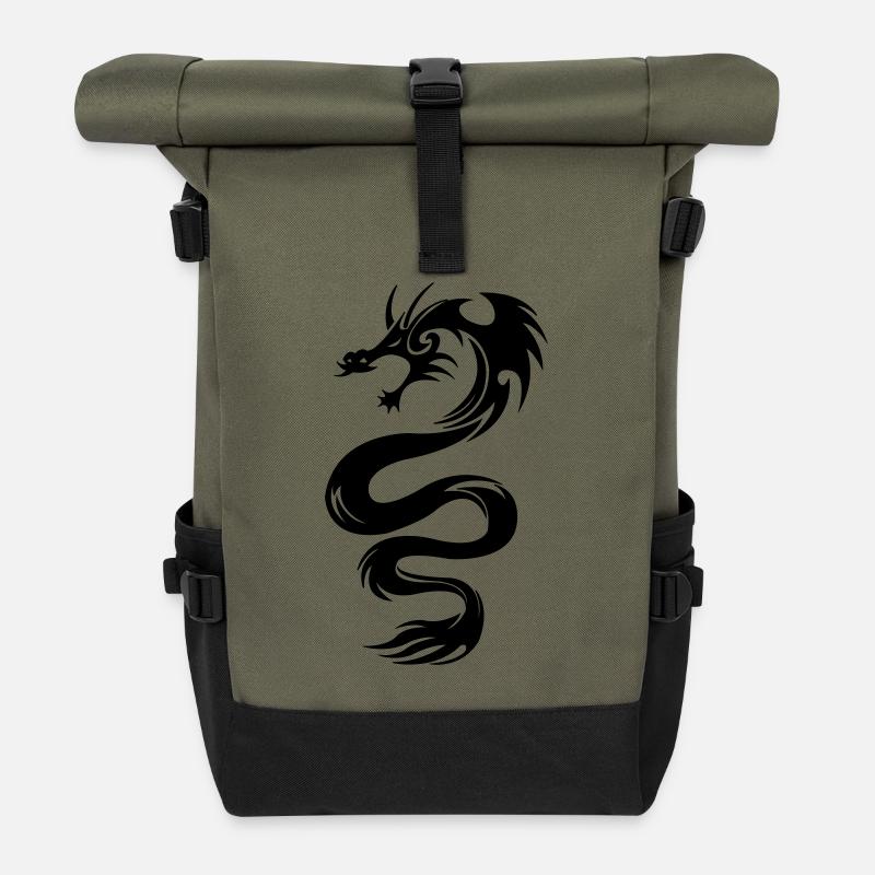 dragon - Rolltop Rucksack - Olive/Schwarz