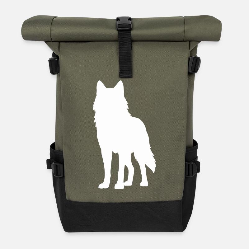 wolf 1 - Rolltop Rucksack - Olive/Schwarz