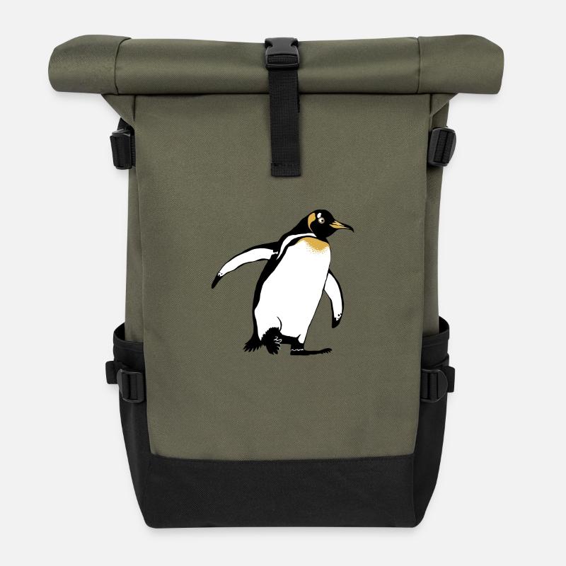 Pinguin - Rolltop Rucksack - Olive/Schwarz