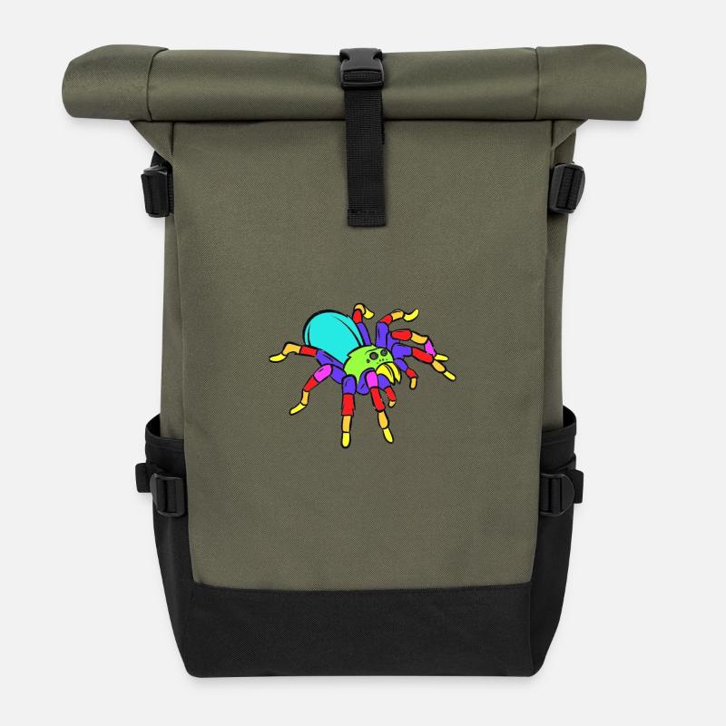 Spider Funny - Rolltop Rucksack - Olive/Schwarz