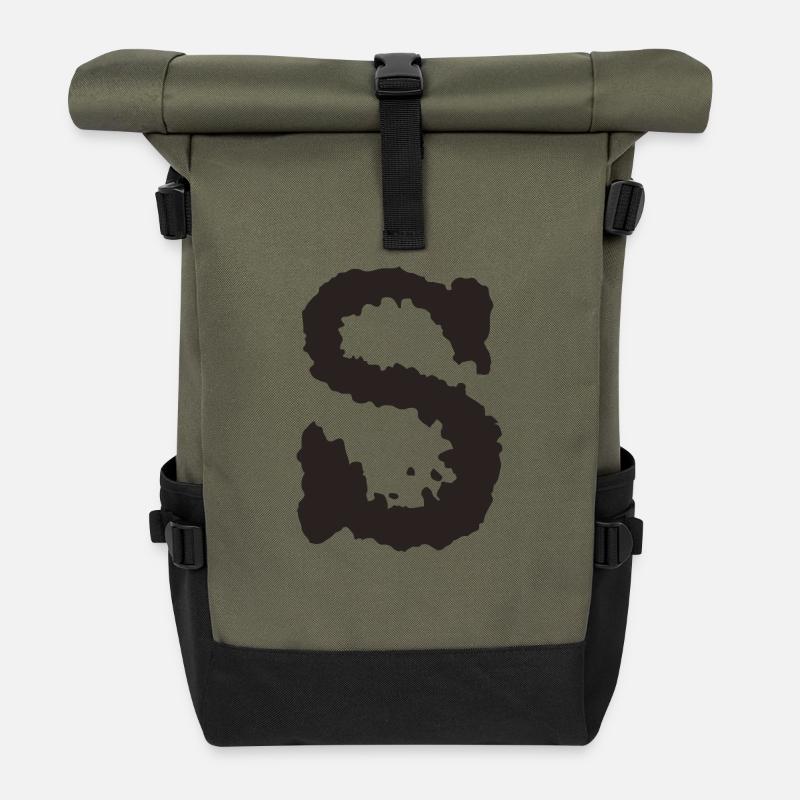 S - Roll Top Backpack - olive/black