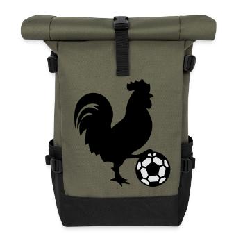 France soccer cock - Roll Top Backpack - olive/black - Front