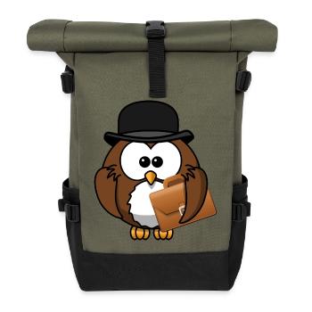 backpack suitcase backpack bag briefcase89 - Roll Top Backpack - olive/black - Front