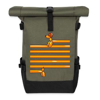 ballon-dog - Rolltop Rucksack - Olive/Schwarz - Vorne