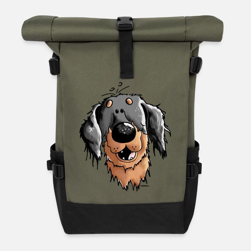Hovawart – Hovi – Dog – Shirt Design - Roll Top Backpack - olive/black