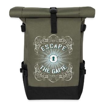 Escape the Game - pour les fans de salle de sortie (look washed) - Sac à dos roll top - olive/noir - Devant