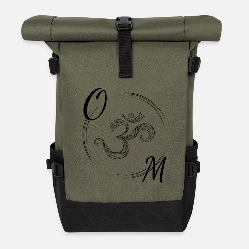 OM - Rolltop Rucksack - Olive/Schwarz