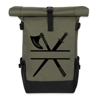 Épée de hache viking - Sac à dos roll top - olive/noir - Devant